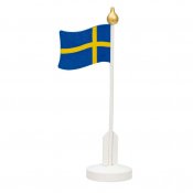 Svensk bordsflagga i trä 30 cm