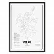 Poster whiskyregioner Skottland 40x50 cm