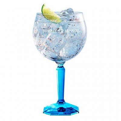 Bombay Sapphire Ginglas på fot 68 cl
