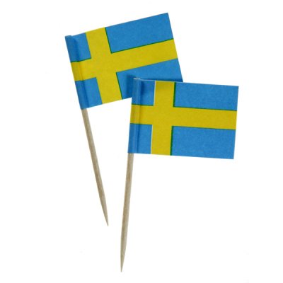 Cocktailflagga Svensk Flagga 50 st