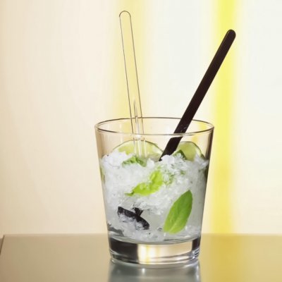 Cocktailpinne med muddler, svart 50-pack