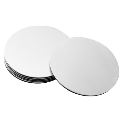 Glasunderlägg 6 st i borstad metal från DORRE