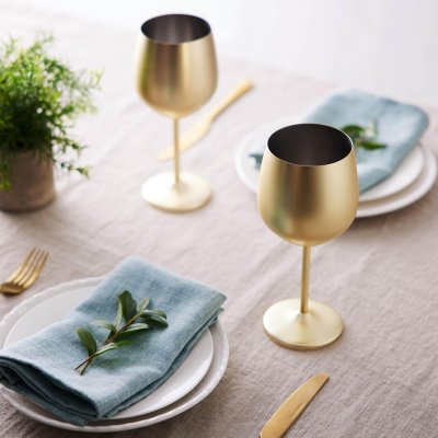 Vinglas guld 50 cl Oak & Steel 2 st