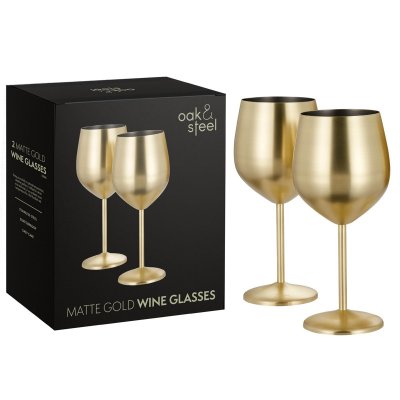 Vinglas guld 50 cl Oak & Steel 2 st