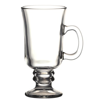 Irish coffee set Iona 8 delar, 4 glas 4 sugrör rostfritt