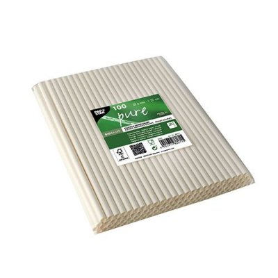 Papperssugrör 22 cm svarta flexibla 100 st