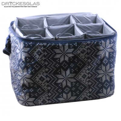 Väska för 6 st provningsglas Stickat